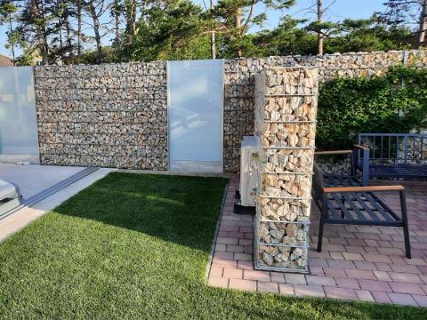 gabion ako oddelenie pristoru na záhrade