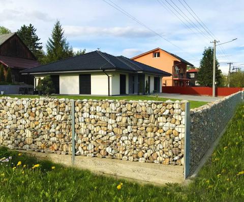 Gabionensteine - Donaunaturstein für Gabionenzaun Praktik